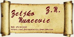 Željko Muačević vizit kartica